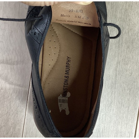 JOHNSTON & Murphy Conard Cap Toe oxford derby shoe men black leather 11 M Rts169 main image 6